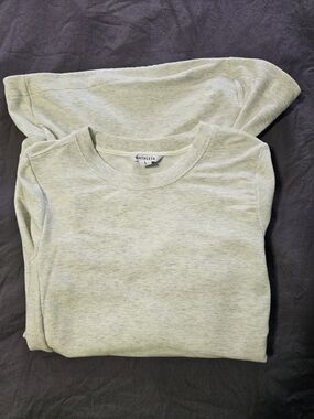 Athleta Light Grey Heather Sweatshirt Dress